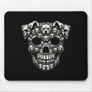 Tapis De Souris Crâne de Chien Radiographie Halloween Squelette No