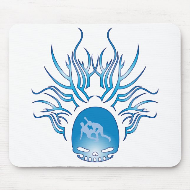 Tapis De Souris Crâne de lutte (Devant)