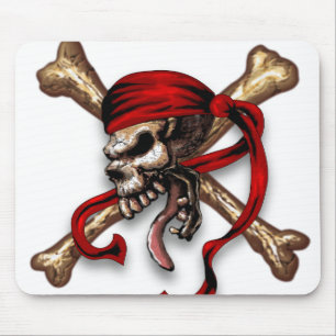 Tapis De Souris Crâne de pirate d'Ol