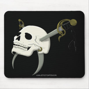 Tapis De Souris Crâne de sabre d'abordage