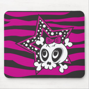 Tapis De Souris Crâne Emo Féminin