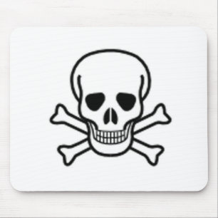 Tapis De Souris Crâne et os croisés
