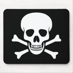 Tapis De Souris Crâne et os croisés Mousepad