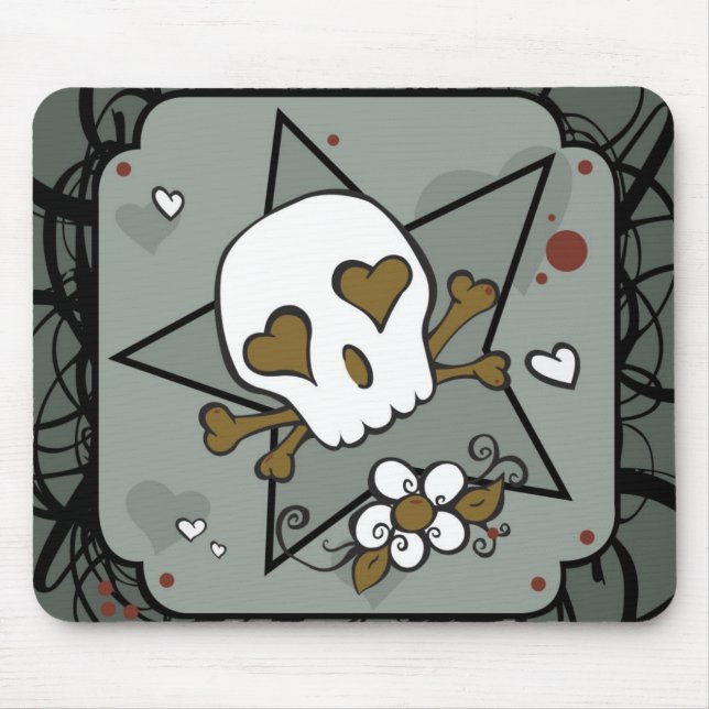 Tapis De Souris Crâne Mousepad de tatouage (Devant)