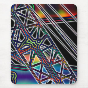 TAPIS DE SOURIS CRANE OPERATOR COLORFUL LATTICE BOOM ART