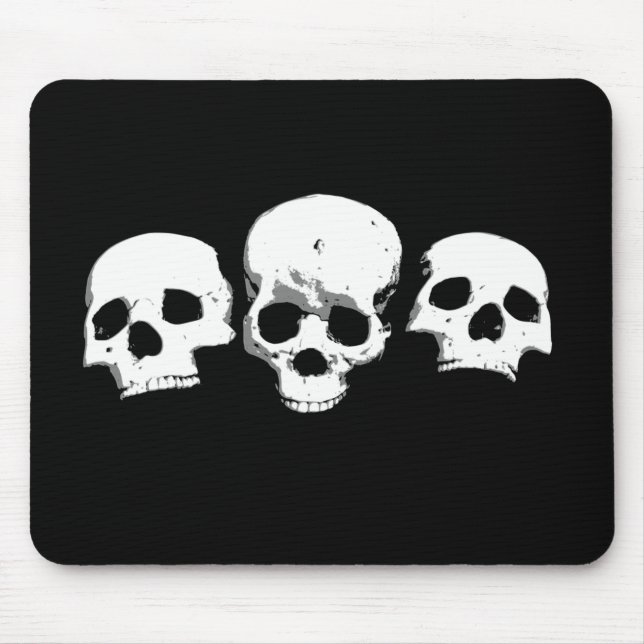 Tapis De Souris Crânes Déplaisants éffrayants Halloween Mousepad (Devant)