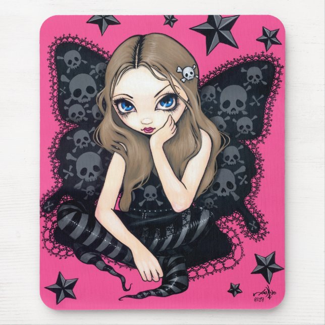 Tapis De Souris "Crânes et étoiles" Mousepad (Devant)