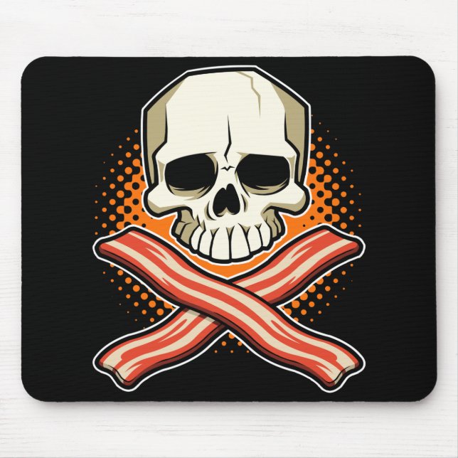 Tapis De Souris Crânes et logo Mousepad de lard (Devant)