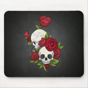 Tapis De Souris Crânes florales Dia de los Muertos  Mousepad