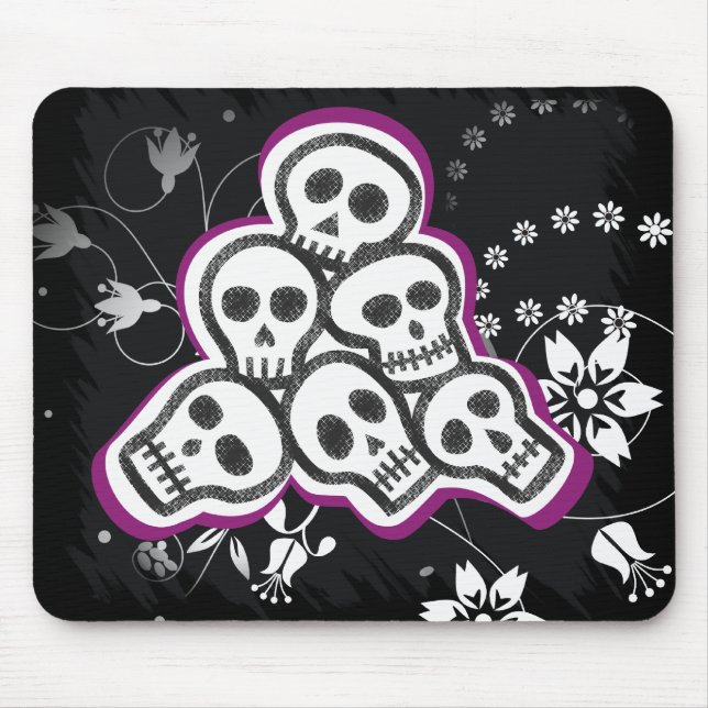 Tapis De Souris Crânes Halloween Mousepads (Devant)