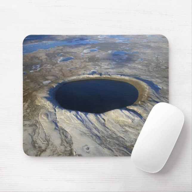 Tapis De Souris Cratère aérienne Pingualuit, Québec, Canada. (Avec souris)