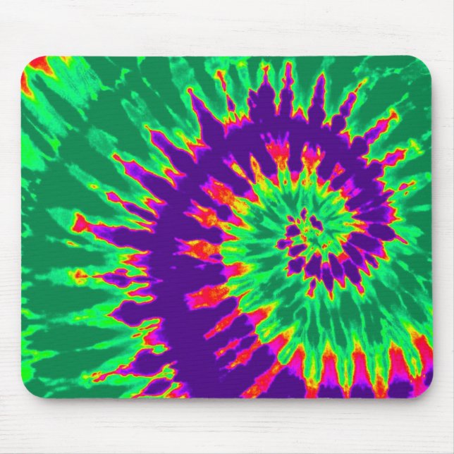 Tapis De Souris Cravate Super verte et violette - Dye Mousepad (Devant)