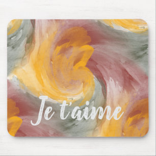 Tapis De Souris Cravate-teinture orange vert peint Aquarelle dans 