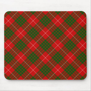 Tapis De Souris Crawford tartan rouge vert plaid