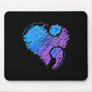 Tapis De Souris Crayons brisés Toujours Couleur Suicide Prévention