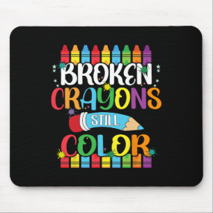 Tapis De Souris Crayons cassés Couleur encore Sensibilisation à la