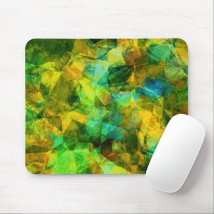 Tapis De Souris Création Abstraite Moderne de Verts Funky