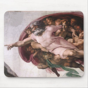 Tapis De Souris Création d'Adam en détail