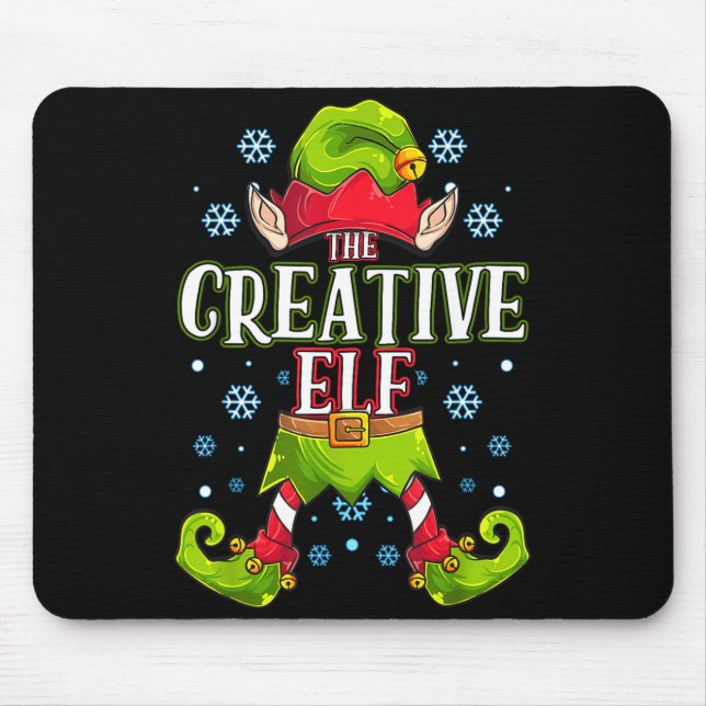Tapis De Souris Creative Elf Matching Family Group Christmas Party (Devant)