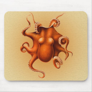 Tapis De Souris Créature du monstre de la mer d'Octopus Cephalapod