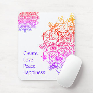 Tapis De Souris Créer la paix de l'amour bonheur Mousepad