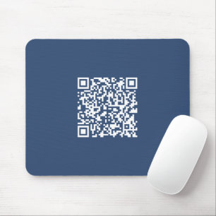 Tapis De Souris Créer un code QR scannable   Bleu marine délavé 