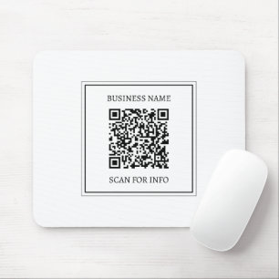 Tapis De Souris Créer un code QR scannable Noir & Blanc