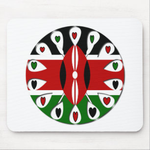 Tapis De Souris Créez Vos Propres Coeurs Kenyans Colorés