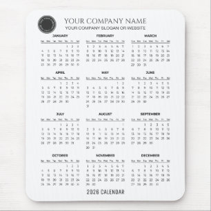 Tapis De Souris Créez votre propre calendrier d'entreprise 2026   