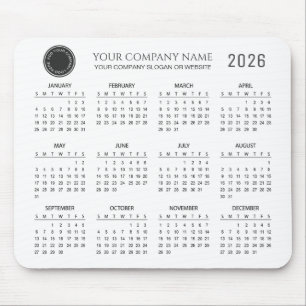Tapis De Souris Créez votre propre calendrier d'entreprise 2026   