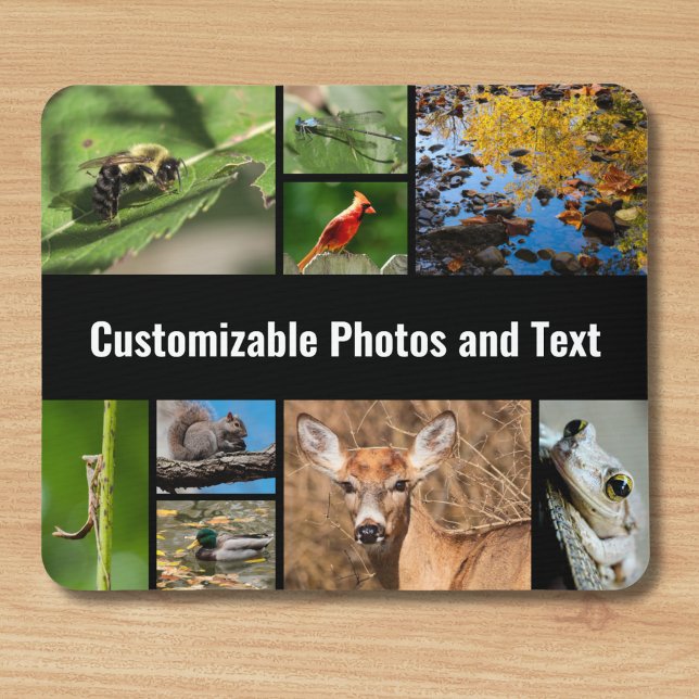 Tapis De Souris Créez votre propre Fête des pères de collage photo (Personalize your dad's mousepad with family photos, nature moments of his own, or just add your text)