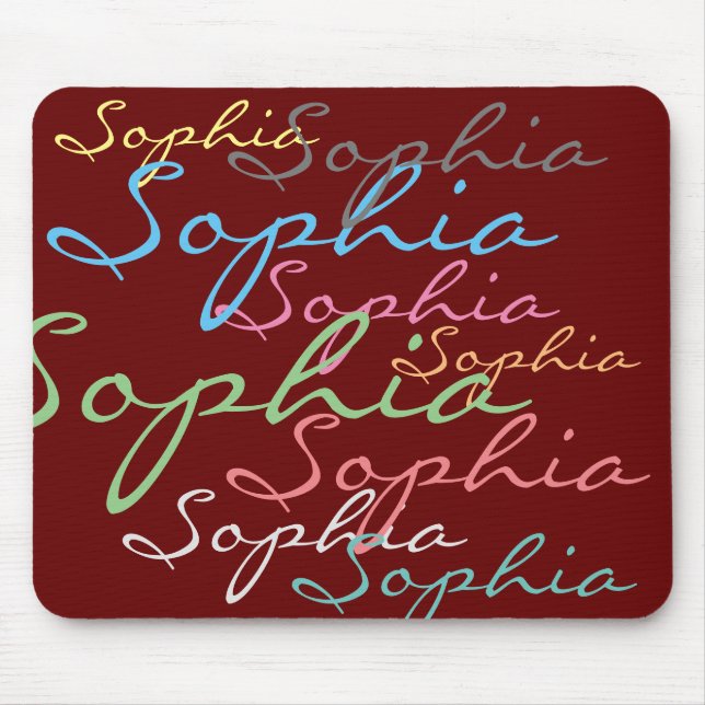 Tapis De Souris Créez votre propre texte de nom désordonné calligr (Devant)