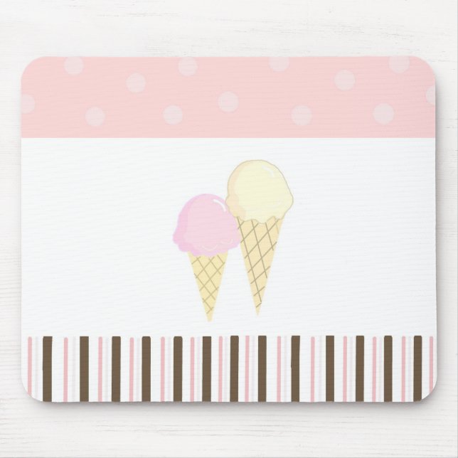 Tapis De Souris Crème glacée molle (Devant)