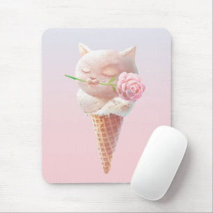 Tapis De Souris Crème Rose d'été