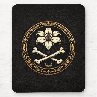 Tapis De Souris Crest Mouse Pad | Dark Academia Lily & Bones