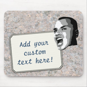 Tapis De Souris Cri fait sur commande des textes sur la texture
