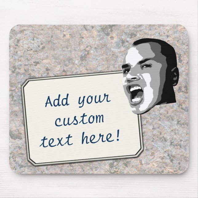 Tapis De Souris Cri fait sur commande des textes sur la texture (Devant)