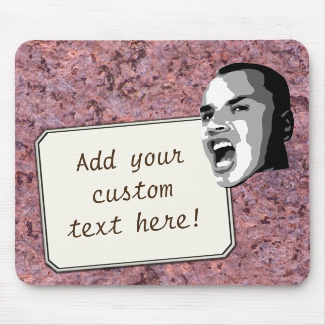 Tapis De Souris Cri fait sur commande des textes sur la texture (Devant)