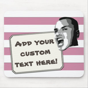 Tapis De Souris Cri fait sur commande des textes sur les rayures