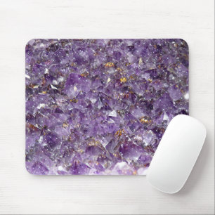 Tapis De Souris Cristal d'Améthyste Étincelant - Géode Violette