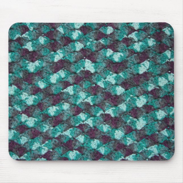 Tapis De Souris Crochet bleu multicolore (Devant)
