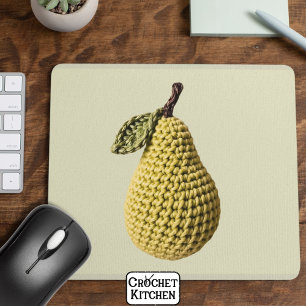 Tapis De Souris Crochet vert Granny moderne Granny Jaune Poire Fru