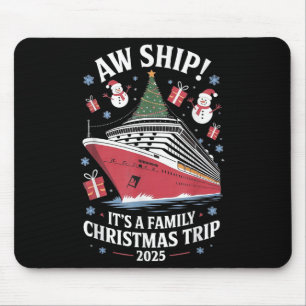 Tapis De Souris Croisière de Noël en famille 2025 Merry Cruisemas 