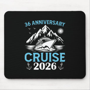 Tapis De Souris Croisière du 36e anniversaire 2026 tenue de mariag