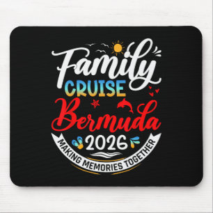 Tapis De Souris Croisière familiale aux Bermudes Vacances estivale