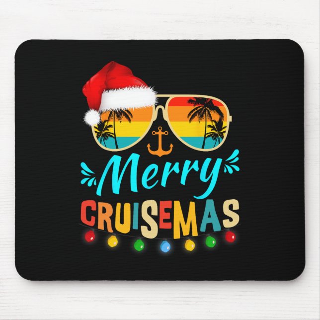 Tapis De Souris Croisière Joyeuse Noël Père Noël Reindeer (Devant)