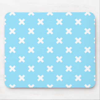 Tapis De Souris Croix blanche sur le bleu bébé