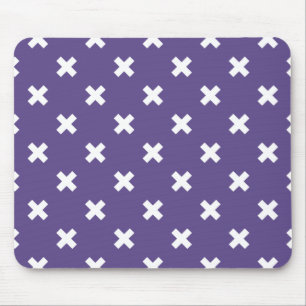 Tapis De Souris Croix blanches sur ultra violet