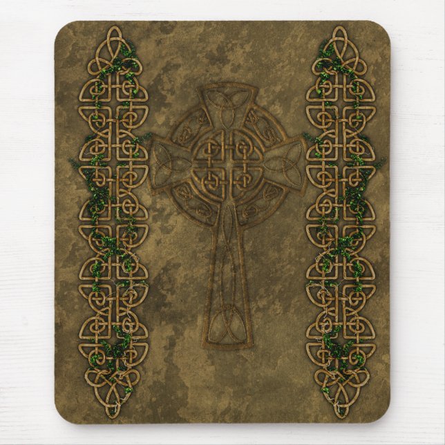 Tapis De Souris Croix celtique et noeuds celtiques (Devant)