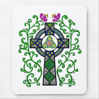 Tapis De Souris Croix celtique et vignes